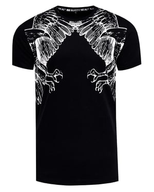 T-shirt met effen Amerikaanse print
