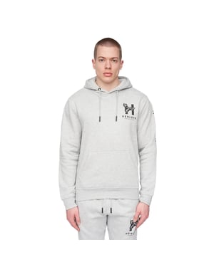 Henleys Mens Tapehen Hoodie (Grey Marl)