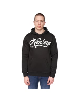 Henleys Heren Scripthen Hoodie (Zwart)