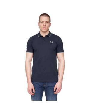 Henleys Heren Henflare Poloshirt (Marine)