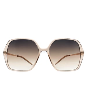 Hugo Boss Square Womens Transparent Beige Gold Grey Brown Gradient BOSS 1660/S