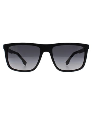 Hugo Boss Rectangle Mens Matte Black Dark Grey Gradient BOSS 1699/S