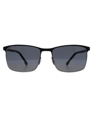 Hugo Boss Rectangle Mens Matte Black Ruthenium Grey BOSS 1635/S