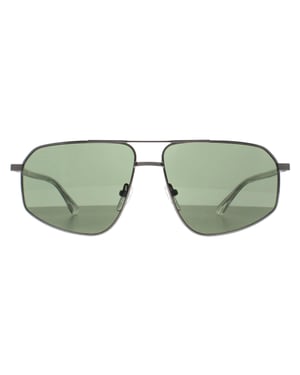 Calvin Klein Aviator Mens Matte Light Gunmetal Green CK23126S