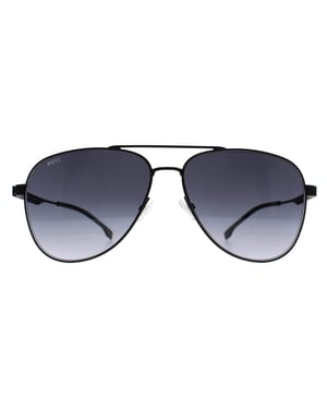 Hugo Boss Aviator Mens Matte Black Dark Grey Gradient BOSS 1641/S