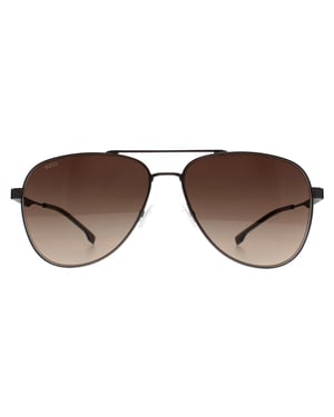 Hugo Boss Aviator Mens Matte Dark Ruthenium Brown Gradient BOSS 1641/S