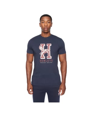 Henleys Heren Belton T-Shirt (Marine)