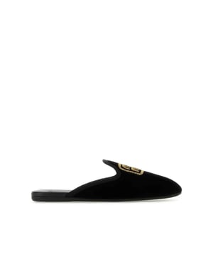 Miu Miu Logo Borduur Slip-On Muilezels
