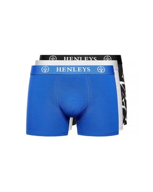 Henleys Heren Henline Assorted Designs Boxershorts (Set van 3) (Veelkleurig)