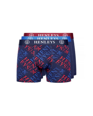Henleys Mens Rutlers Assorted Designs Boxer Shorts (Pack of 3) (Multicoloured)