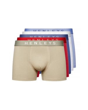 Henleys Heren Motley Boxershorts (Set van 5) (Veelkleurig)