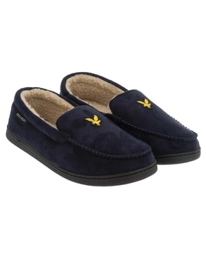 Lyle & Scott Heren Aspen Moccasin Slippers (Marine)