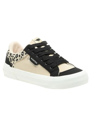 Rocket Dog Dames/Dames Cheery Colour Block Faux Suede Trainers (Zwart/Natuurlijk)