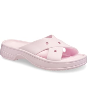 Crocs Classic Cross Strap Thermoplastische Sandalen Voor Vrouwen In Het Roze