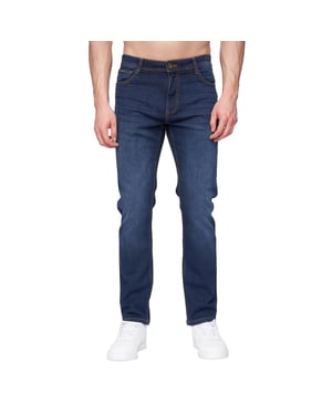 Henleys Heren Craze Comfort Rechte Jeans (Donkere wasbeurt)