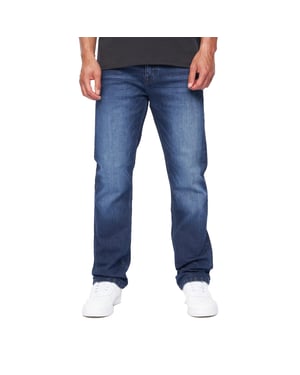 Duck and Cover Mens Straight Leg Jeans (Dark Wash)