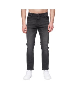 Henleys Heren Craze Comfort Rechte Jeans (Houtskool)