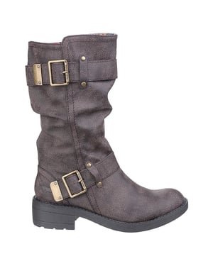 Rocket Dog Womens/Ladies Trumble Faux Leather Biker Boots (Brown)