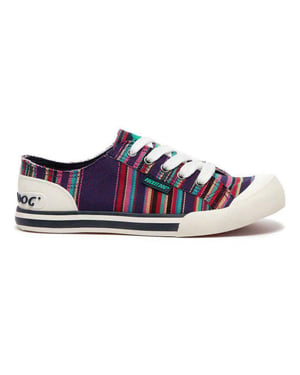 Rocket Dog Womens/Ladies Jazzin Canvas Aloe Lace Up Trainer (Multicoloured)