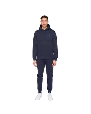Duck and Cover Heren Merchell Hoodie en Joggers Set (Marine)