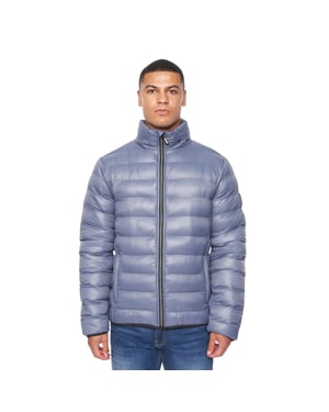 Duck and Cover Mens Shemmy 2 Layer Quilted Jacket (Denim Blue)