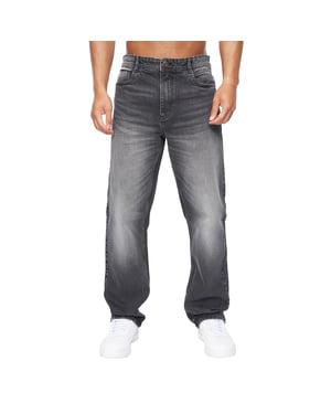Duck and Cover Heren Rushawn Relaxed Fit Jeans (Zwart)
