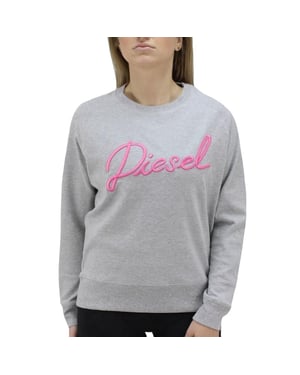 DIESEL F GERTRUDE Womens Sweatshirts Crew Neck Ribbed Casual Pullover Jumper Top