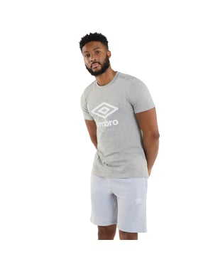Umbro Heren Stacked Logo T-Shirt (Grijze Mergel)