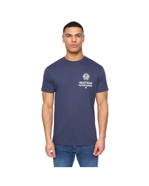 Henleys Heren Henstamp Katoenen T-shirt (Marineblauw)
