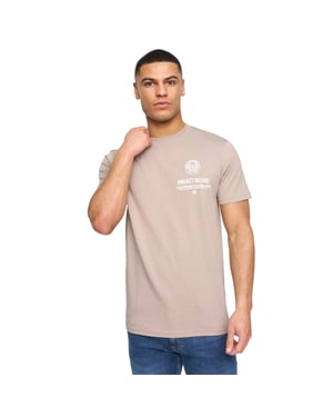 Henleys Heren Henstamp Katoenen T-Shirt (Taupe)