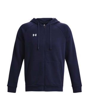 Under Armour Unisex Adult Rival Fleece Full Zip Hoodie (Midnight Navy)