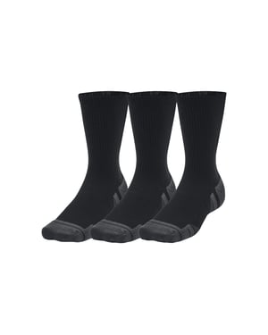 Under Armour Unisex Adult Performance Tech Crew Socks (Pack of 3) (Black)