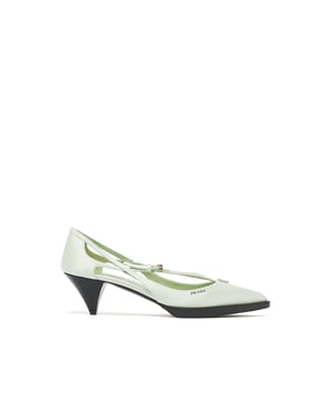 Prada Cut-Out Satijnen Pumps