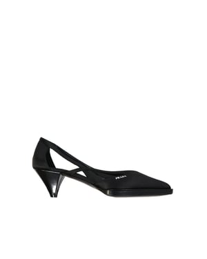 Prada 55mm Cut-Out Satijnen Pumps