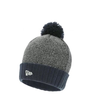 New Era Knitted Pom Pom Beanie (Grey/Navy)