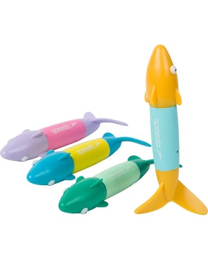 Speedo Spinning Shark Dive Toys (Pack of 4) (Multicoloured)