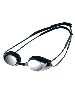 Arena Unisex Adult Tracks Mirror Swimming Goggles (Black/Smoke)