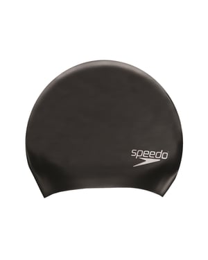 Speedo Unisex Zwemcap Lang Haar Volwassenen (Zwart)