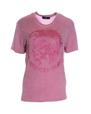 DIESEL T MORI Womens T Shirt Crew Neck Short Sleeve Casual Summer Cotton Top