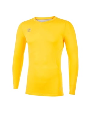 Umbro Mens Elite V Neck Base Layer Top (Yellow)