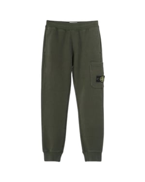 Stone Island Pocket Patch Green Sweattpants