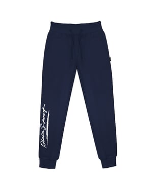 Plein Sport marineblauwe joggingbroek met groot handtekeninglogo