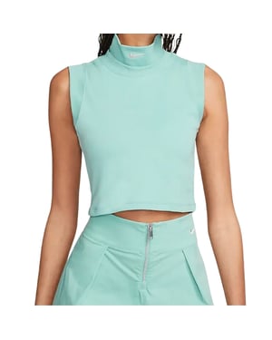 Nike mouwloze mintgroene cropped top
