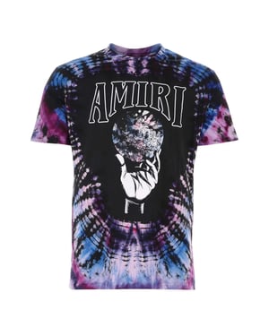 Amiri Crystal Ball SS-logo tie-dye paars T-shirt
