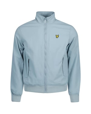 Lyle & Scott met fleece gevoerde blauwe jas met trechterhals