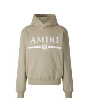 Amiri MA Bar-logo beige hoodie