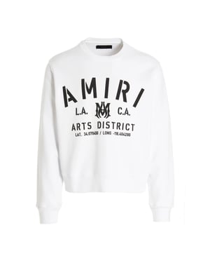 Amiri Stencil Logo Vit Sweatshirt