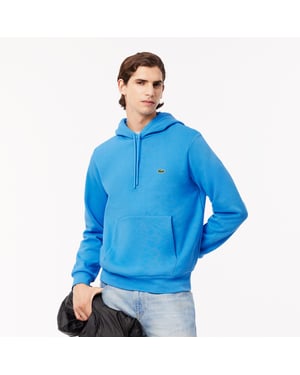 Men's Lacoste Organic Cotton Hoodie in Blue