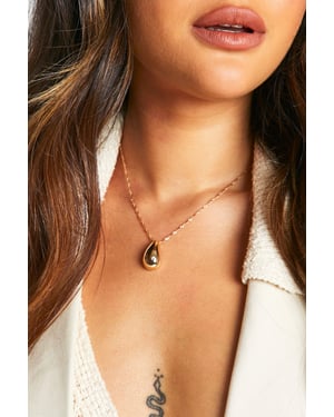 Gold Chunky Tear Drop Necklace