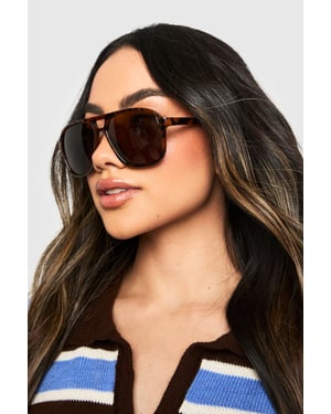 Oversized Retro Aviator Sunglasses